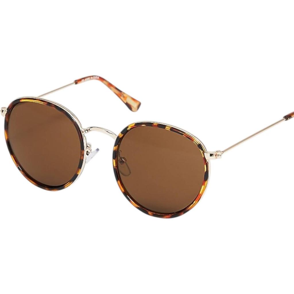 J. Crew Round Sunglasses In Gold/tortoise