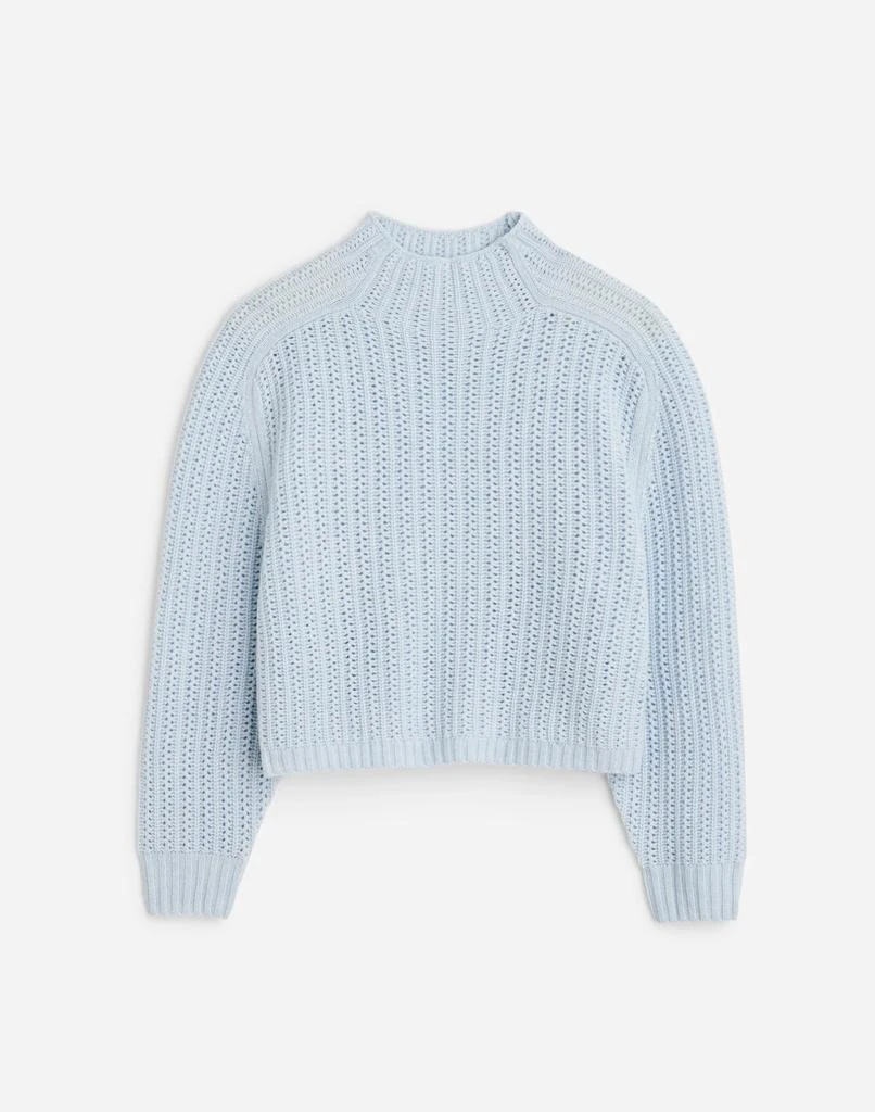 Madewell Pointelle-Stitch Mockneck Sweater 1