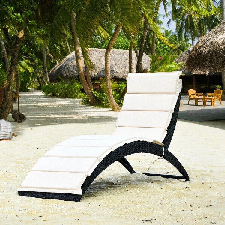 PROXXI Foldable Patio Lounge Chair with Cushion for Backyard 3