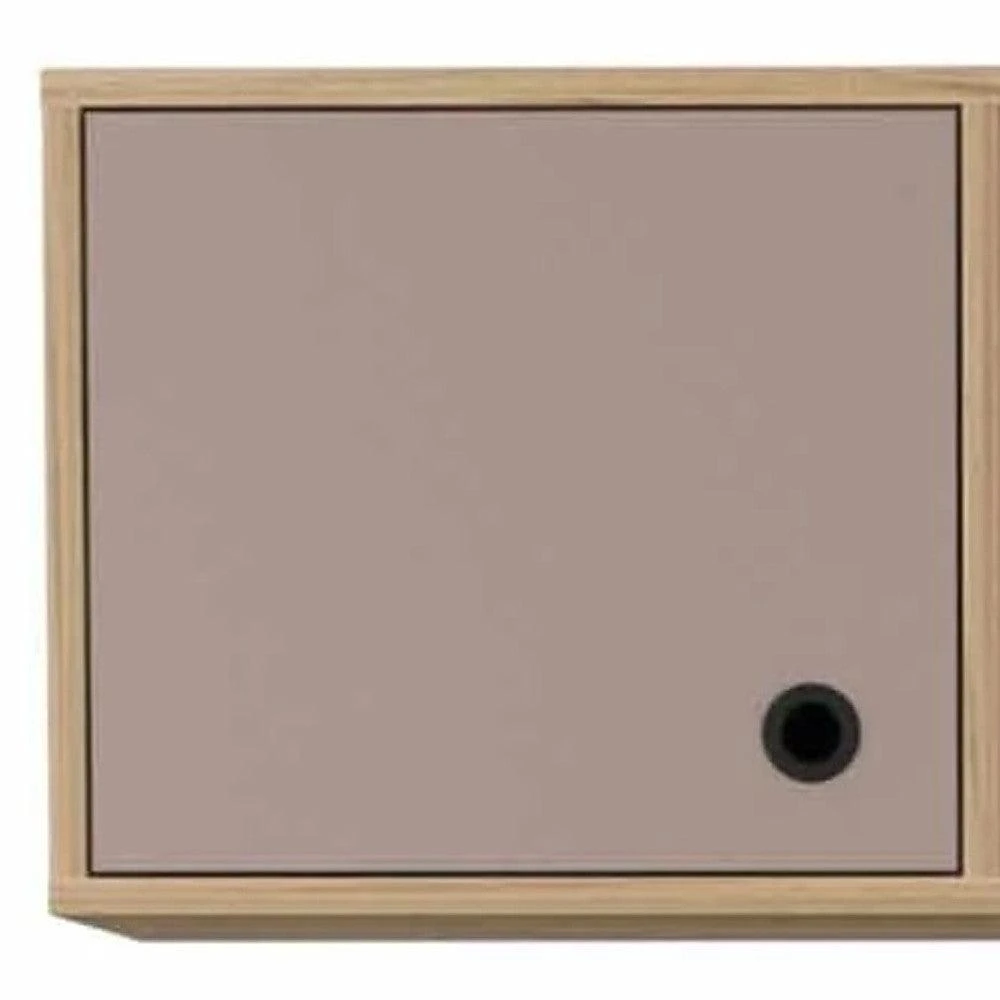 Hivvago 39" Taupe Computer Desk With Two Cabinets Two Drawers 5