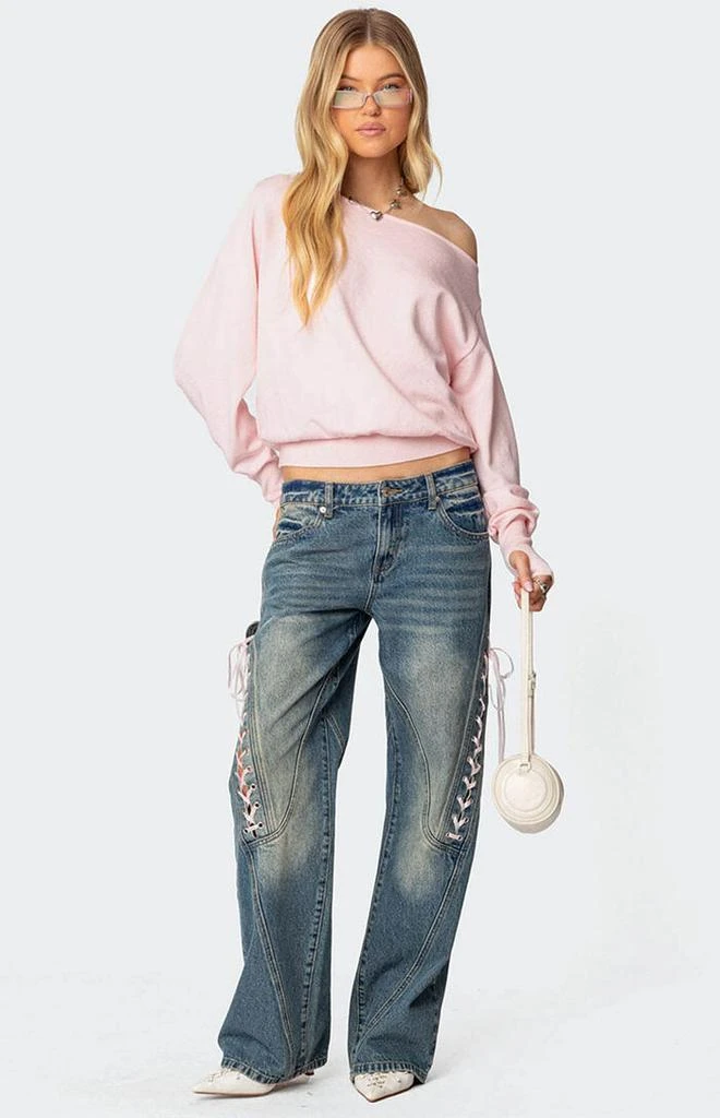 Edikted Off Shoulder Oversized Sweater 5