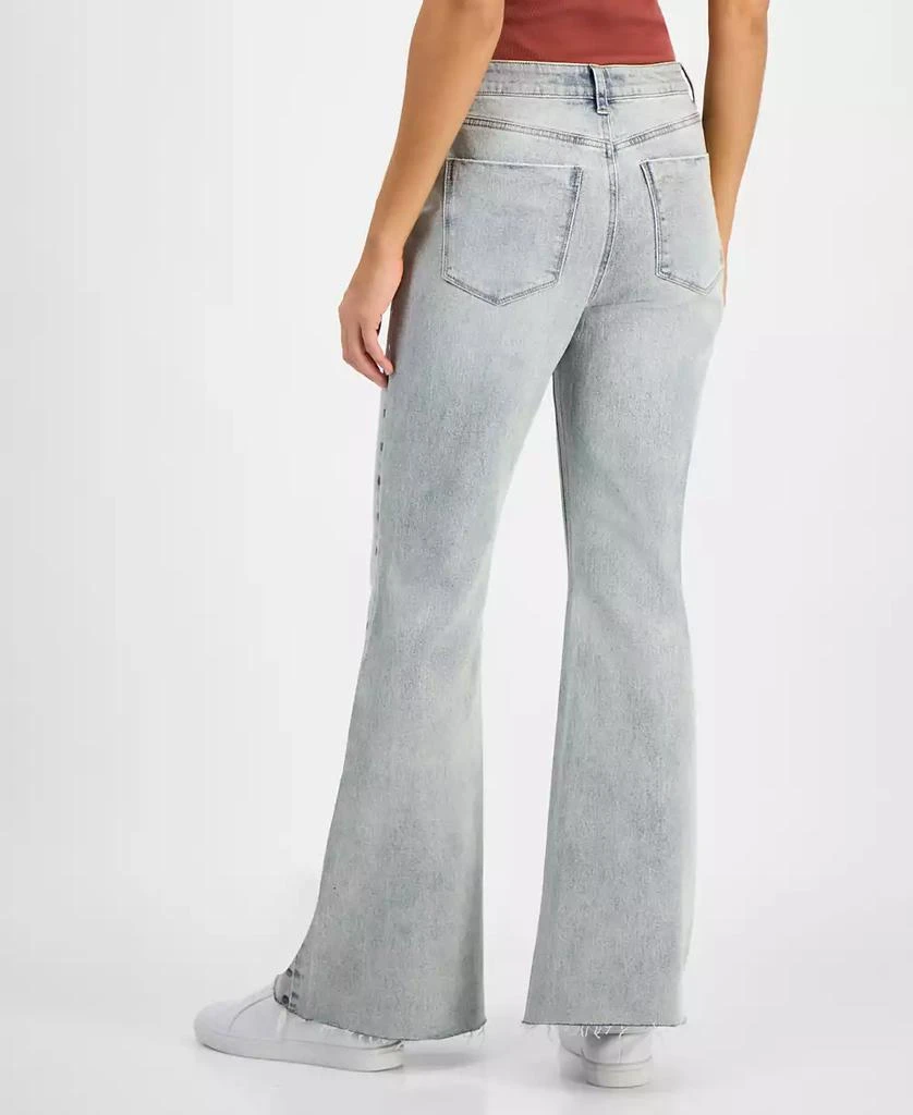 Indigo Rein Juniors' High-Rise Stud-Trim Flare-Leg Jeans 4