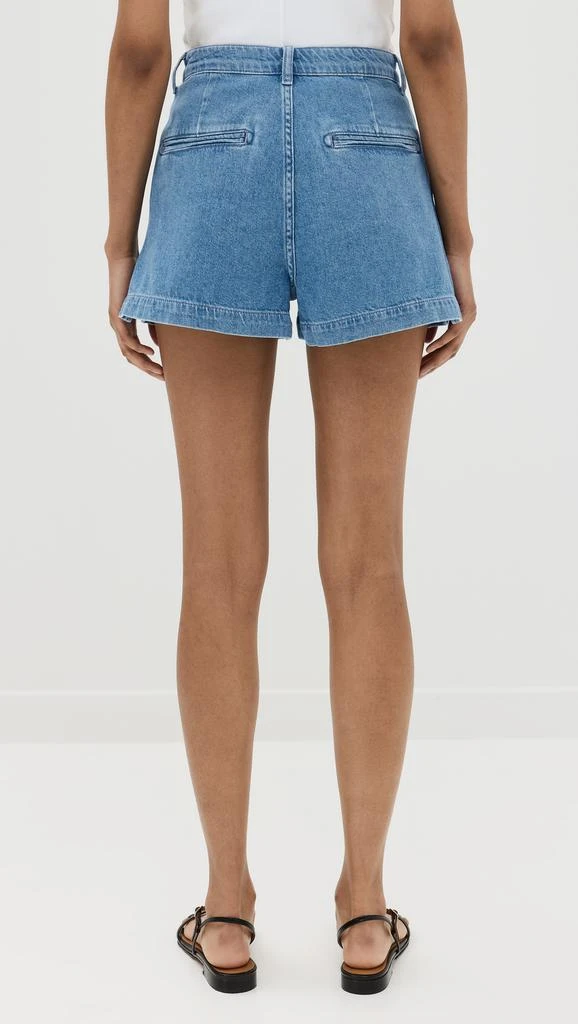 Reformation Elana Pleated Denim Shorts 3