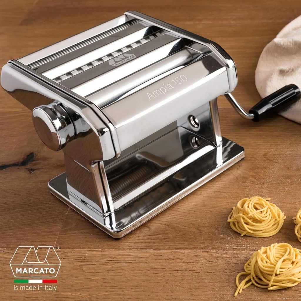 Marcato Atlas Ampia 150 Pasta Machine, Made In Italy, Silver 2