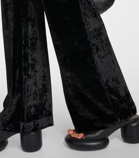 Jil Sander High-rise velvet wide-leg pants 5