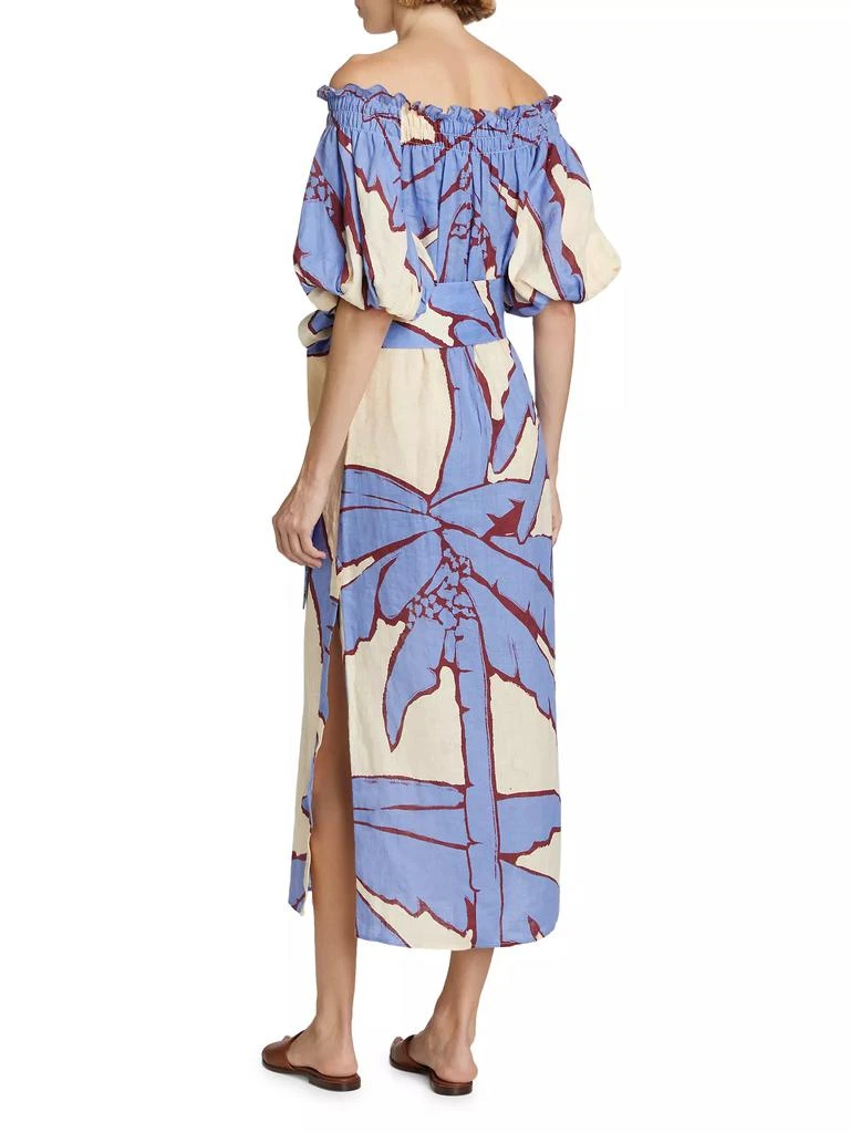 JOHANNA ORTIZ Harbor Hues Off-the-Shoulder Midi-Dress 5