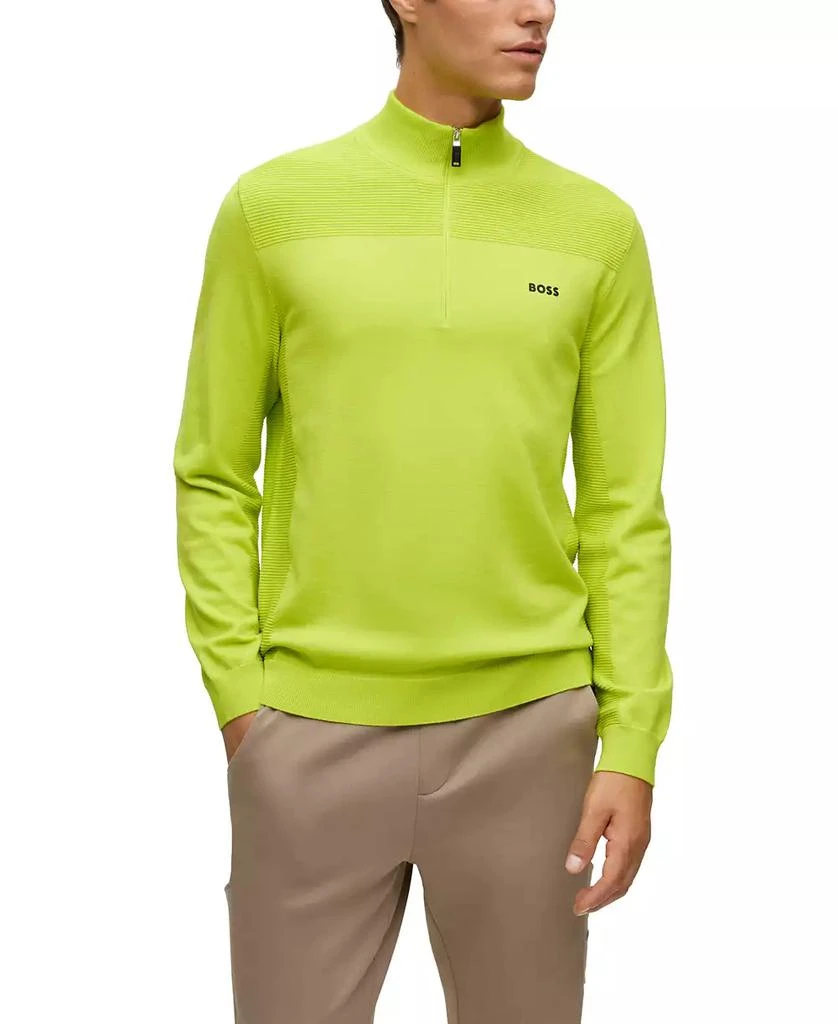 Hugo Boss Men's Branded Zip-Neck Sweater 1