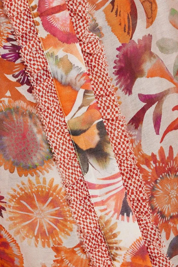 Saloni Pixie floral-print cotton and silk-blend voile mini dress 4