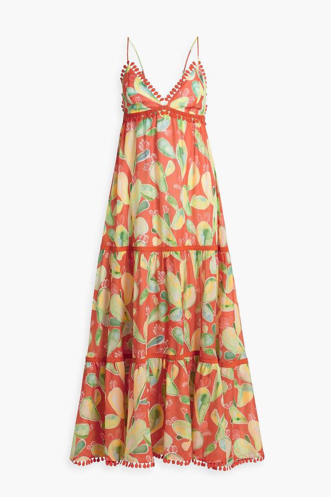Charo Ruiz Ibiza Melia tiered printed cotton-blend voile maxi dress