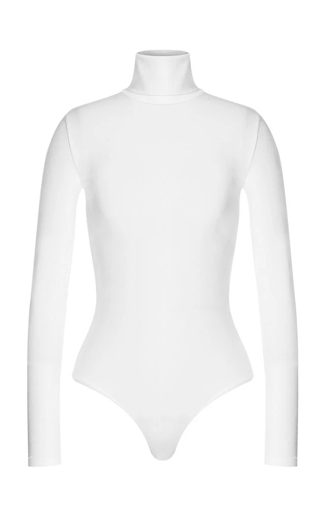 Wolford Wolford - Colorado Turtleneck Jersey Thong Bodysuit - White - M - Moda Operandi 1