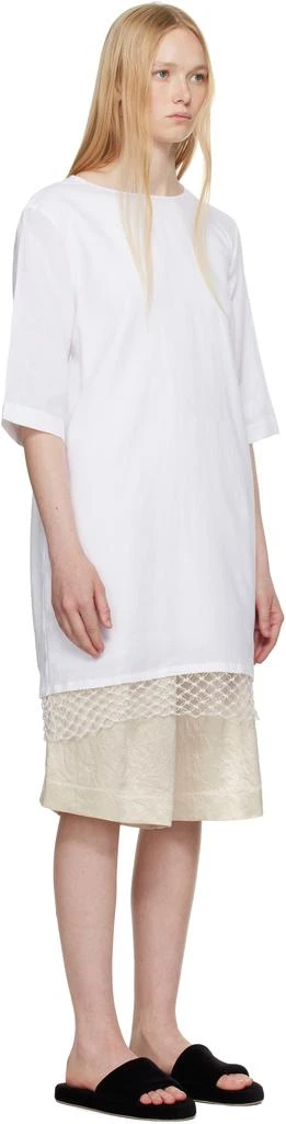 Maria McManus White T-shirt Cocoon Macrame Minidress 2