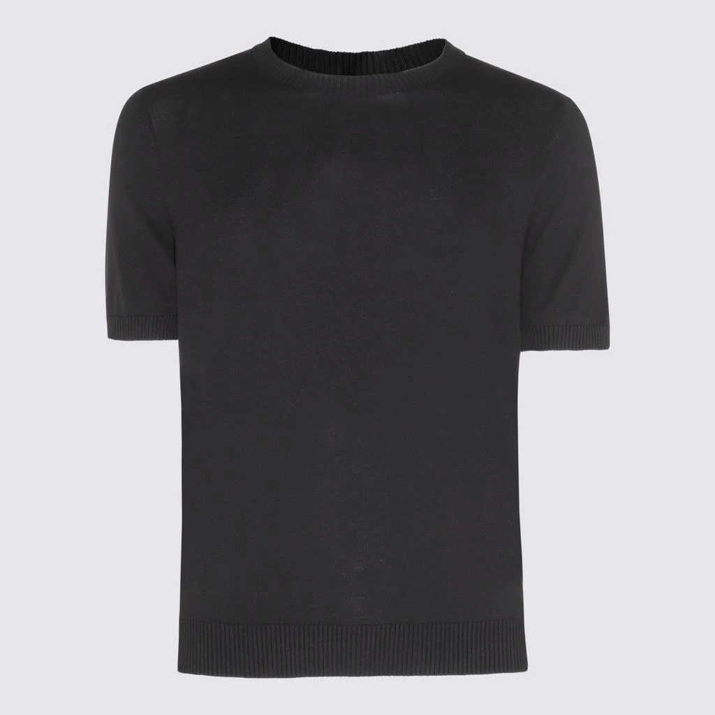 MALO Black Cotton Sweater 1