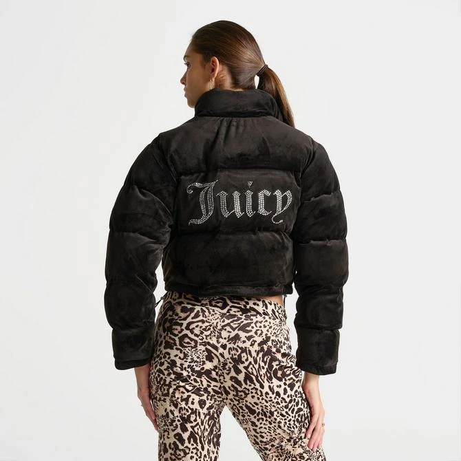 Juicy Couture Women's Juicy Couture Velour Bling Puffer Jacket 4