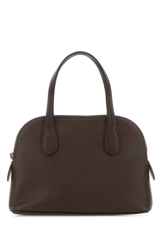 The Row Dark Brown Leather Ingrid Handbag