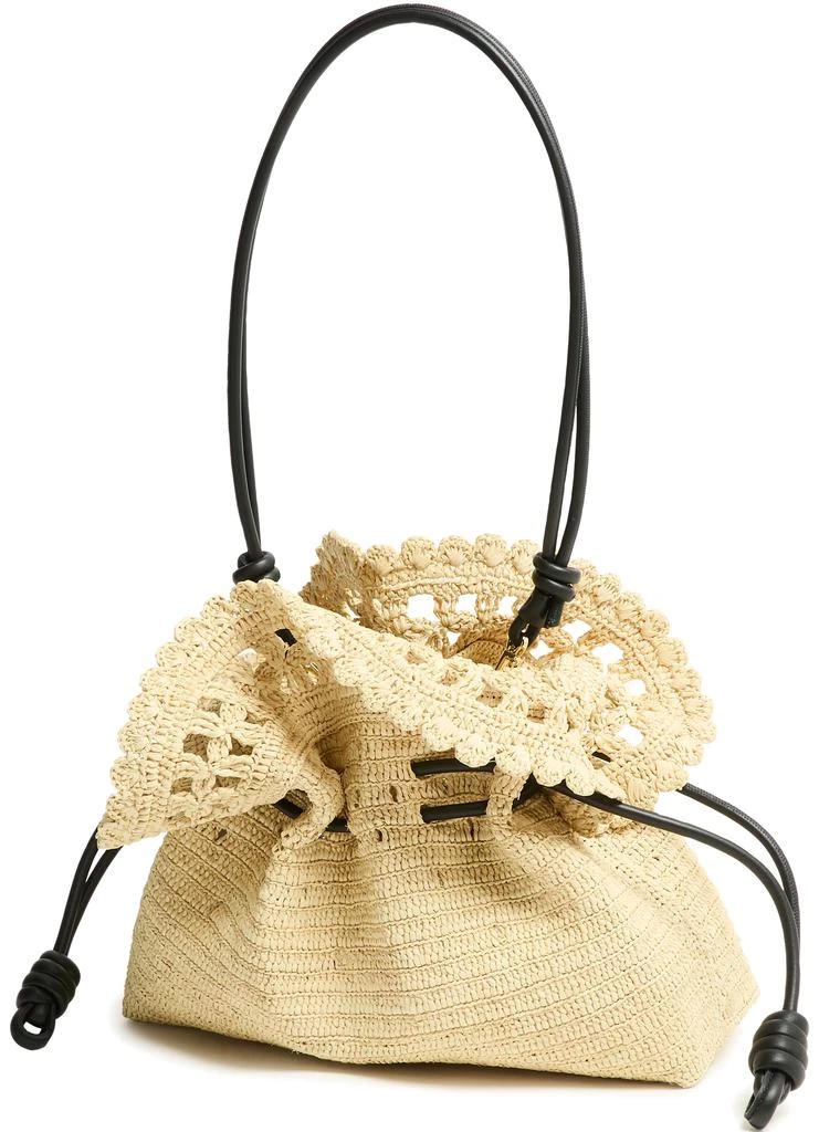 Loewe Flamenco Ruffles medium clutch in raffia 3