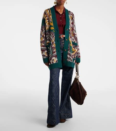 ETRO Jacquard wool-blend cardigan 2
