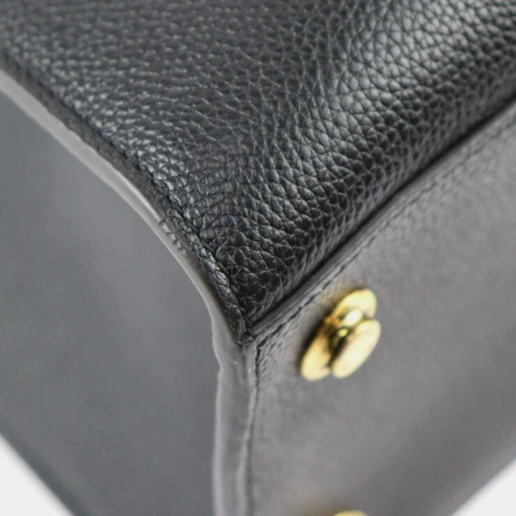 Louis Vuitton Louis Vuitton Black Leather City Steamer MM Satchel 8