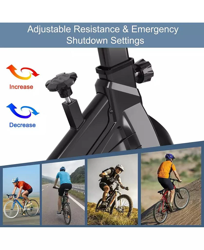 SUGIFT Indoor Silent Belt Drive Adjustable Resistance Cycling Stationary Bike-Blue 2