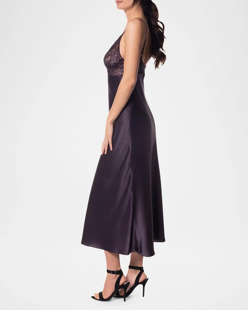 Christine Lingerie After Dark Charmeuse and Lace Nightgown 2