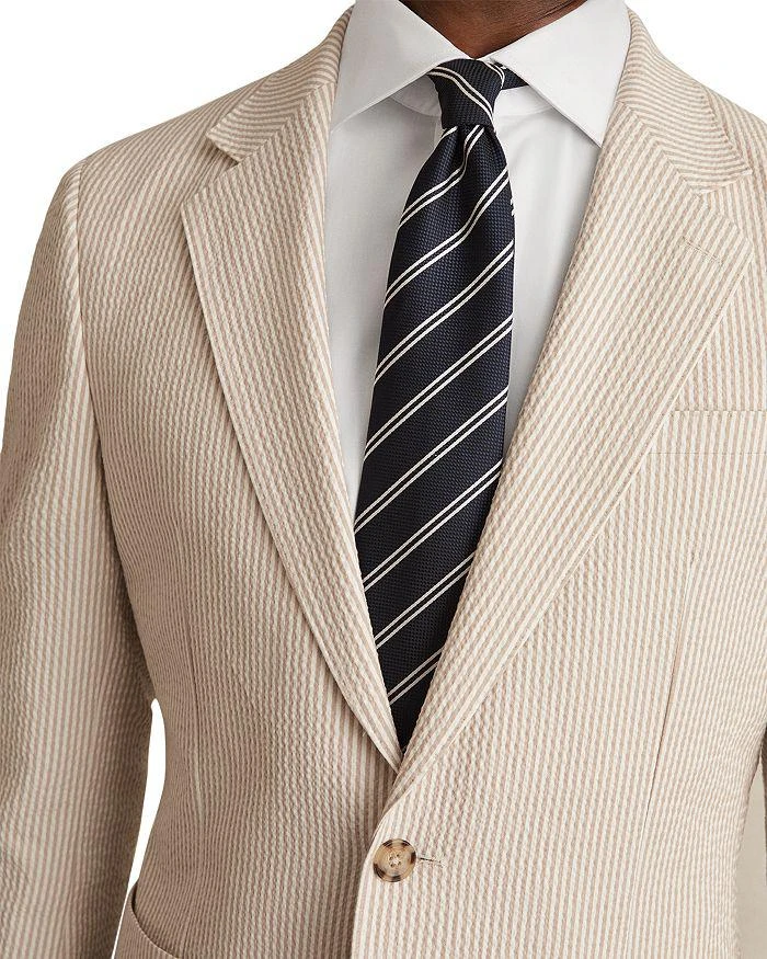 REISS Slim Fit Striped Seersucker Blazer 4
