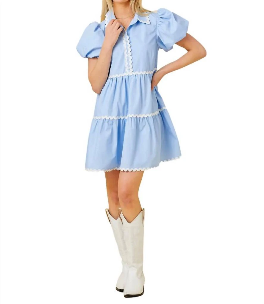 Main Strip Main Strip - Ric Rac Trimmed Solid Dress 3