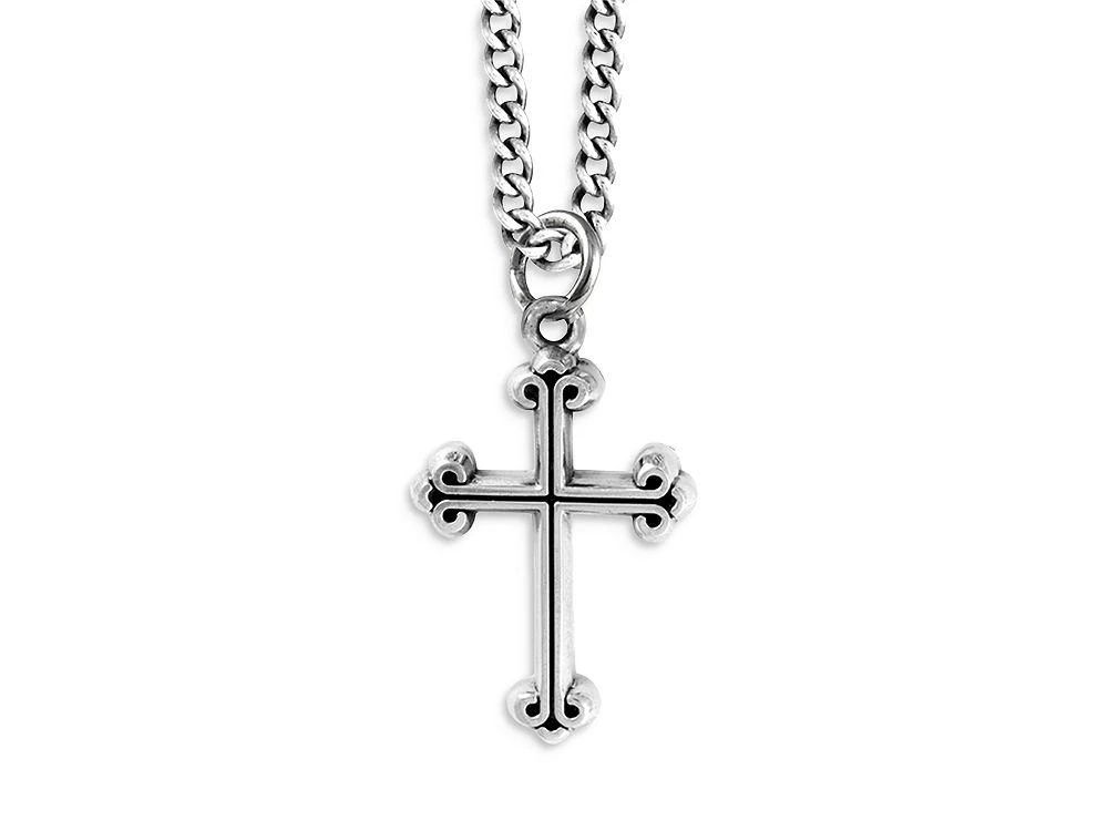 King Baby Extra Small Traditional Cross Pendant Necklace, 24" 1
