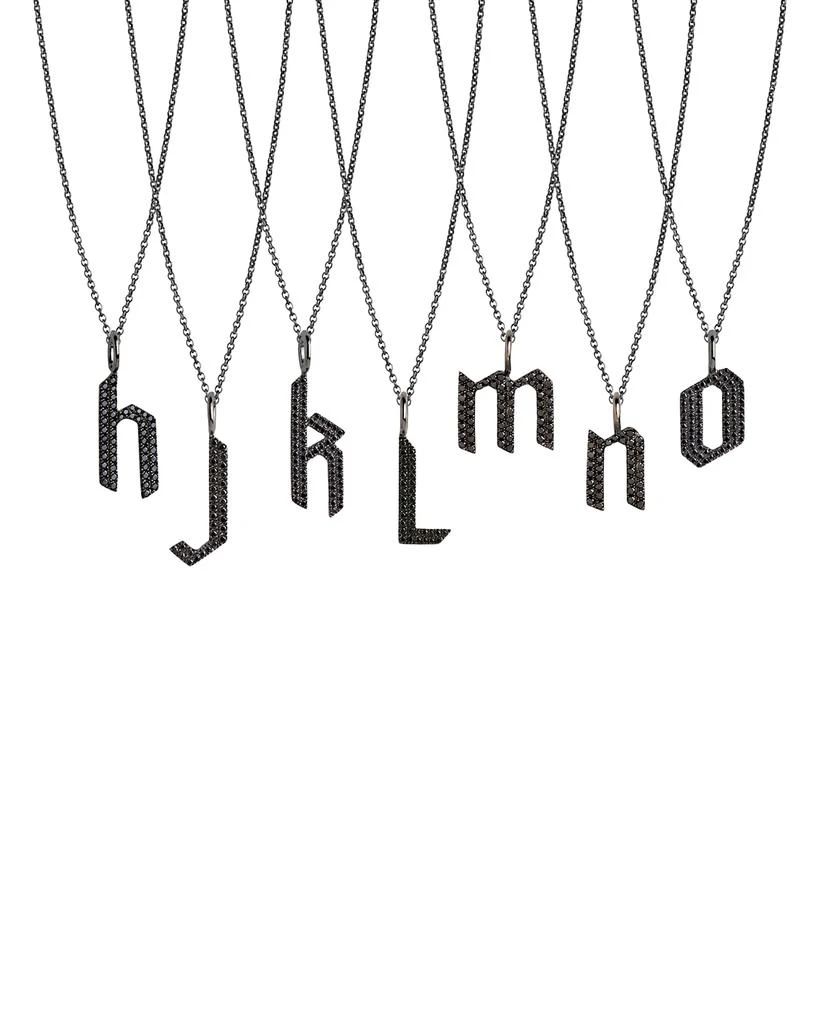 Bridget King Jewelry Black Diamond Alphabet Necklace 2