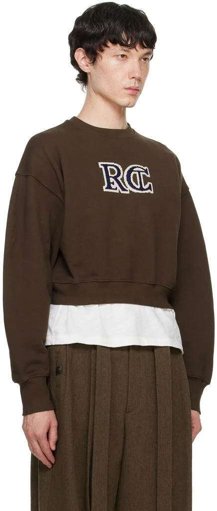 Recto Brown Embroidered-Logo Sweatshirt 2