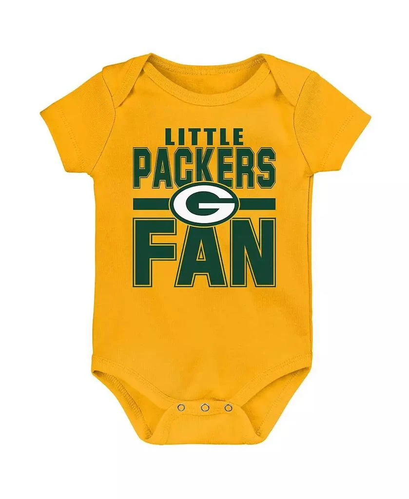 Outerstuff Newborn 3-Piece Green Bay Packers Little Tike Bodysuit Set 2