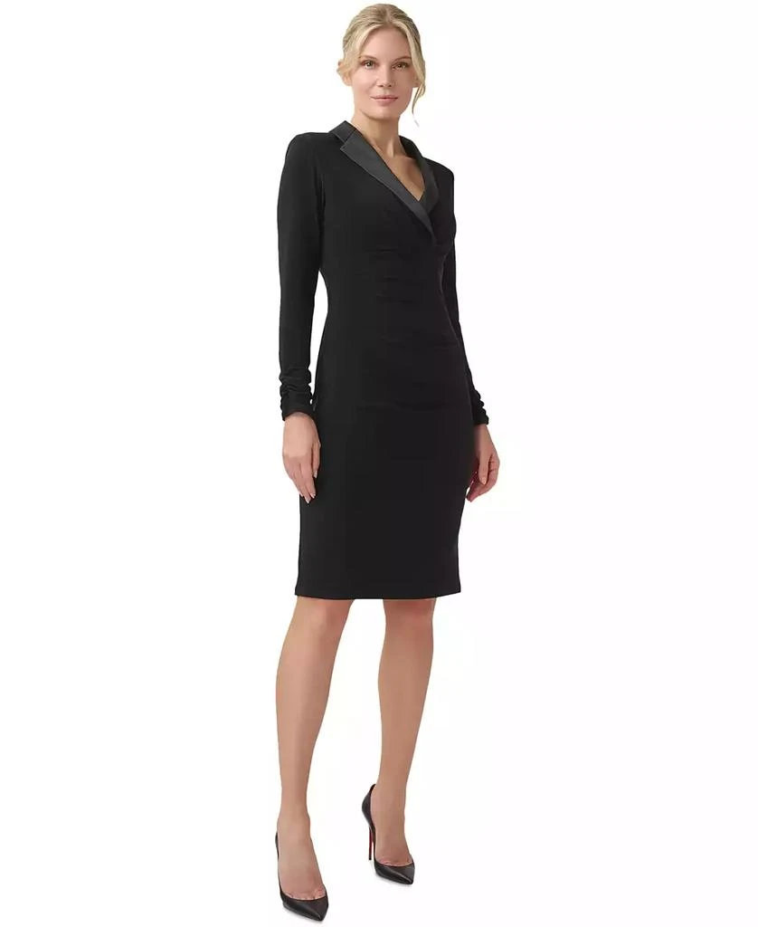 Adrianna Papell Women's Jersey Tuxedo Sheath Dress 1