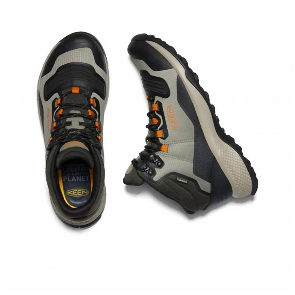 Keen Men’S Tempo Flex Mid Hiking Boots In Vetiver/desert Sun