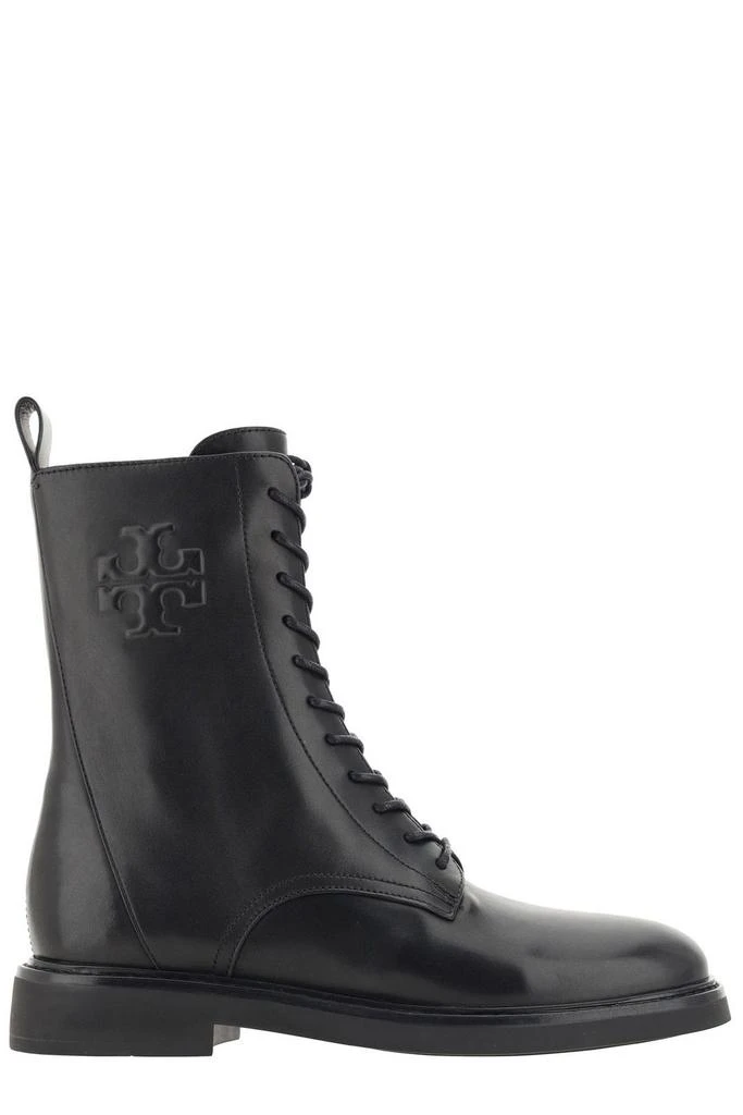 Tory Burch Tory Burch Logo Embossed Side-Zip Combat Boots 1