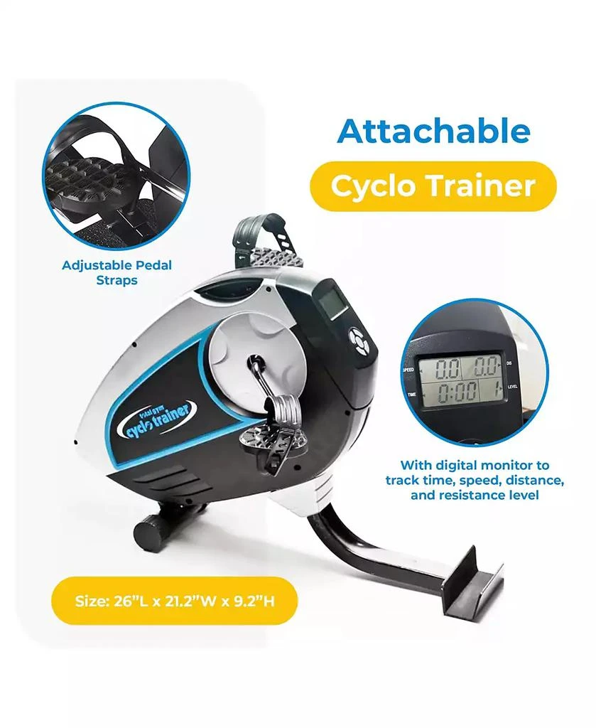 Total Gym Attachable Cyclo Trainer w/ Digital Monitor for Home Workout Machines 10