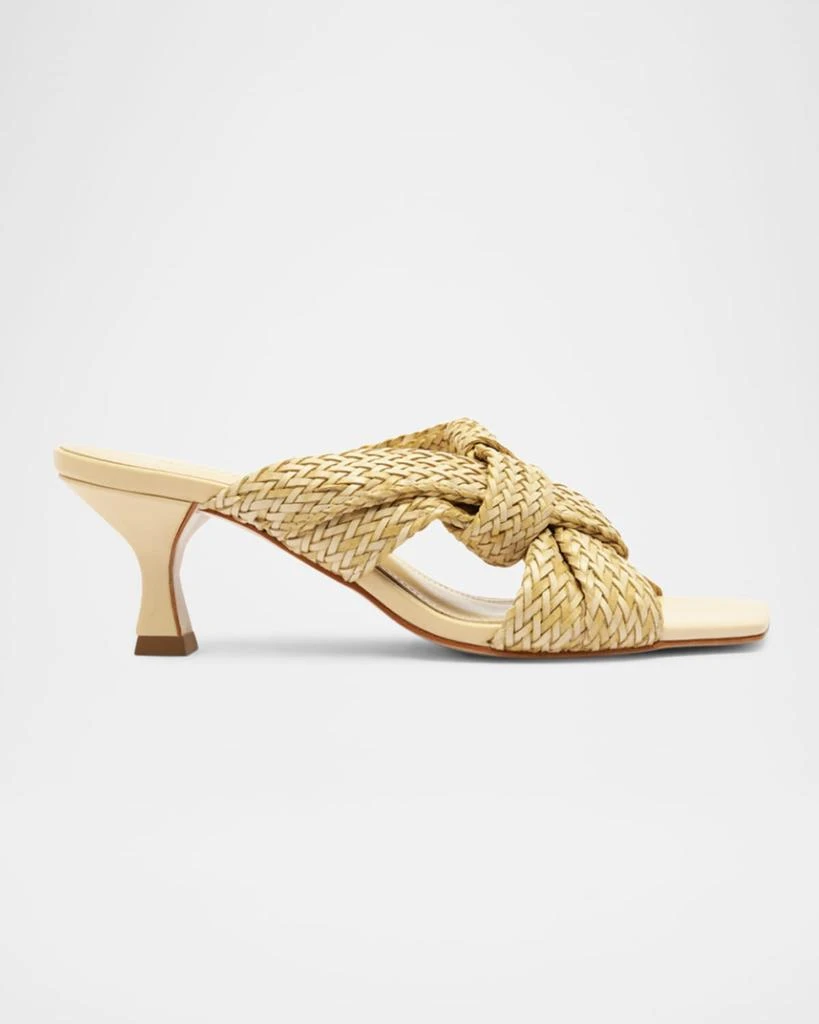 Schutz Kali Woven Knot Slide Sandals 1