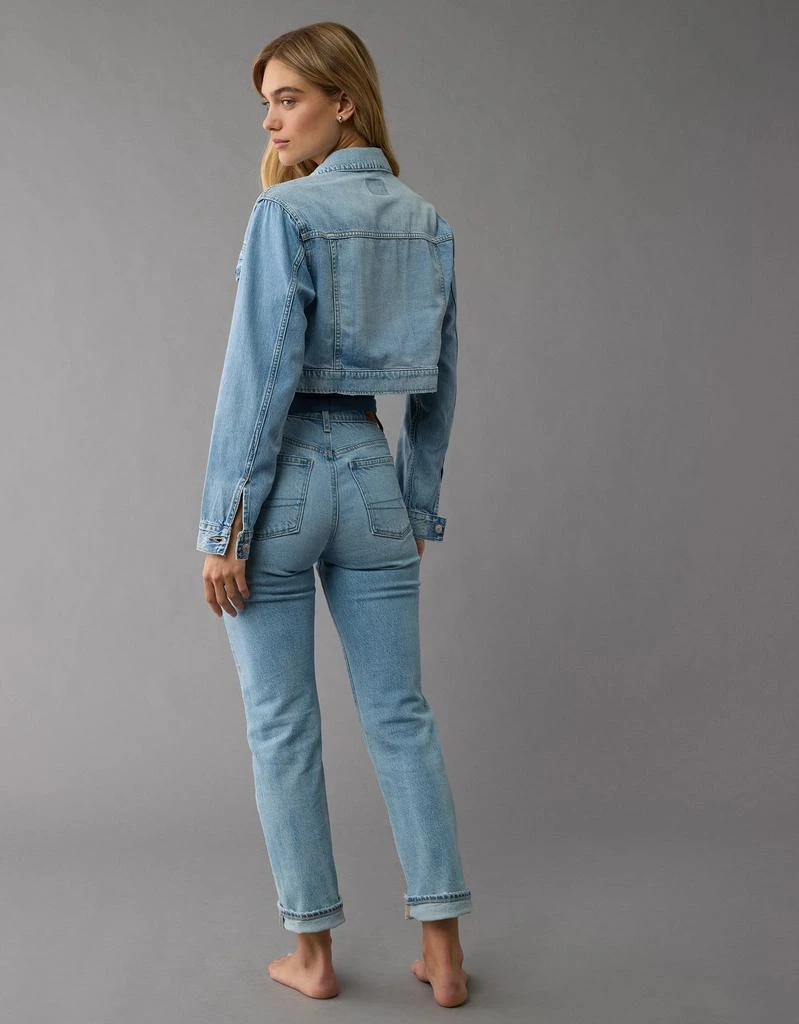 AE AE Dreamy Drape Super Cropped Denim Jacket 6