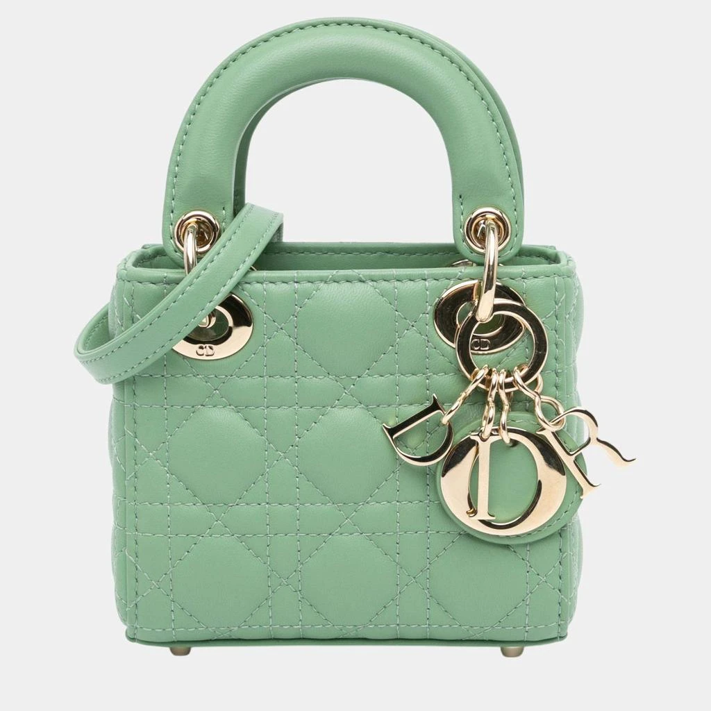 Dior Dior Green Micro Lambskin Cannage Lady Dior 1