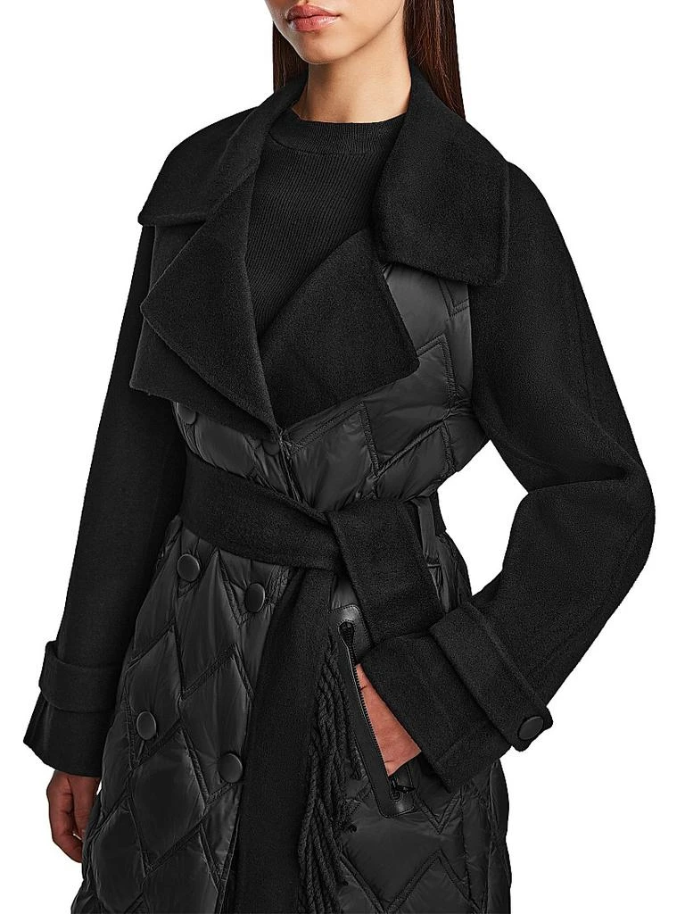 RUDSAK Zoe Quilted Double-Breasted Trench Coat 6