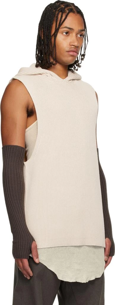 Rick Owens Off-White Ribbed Hoodie 2