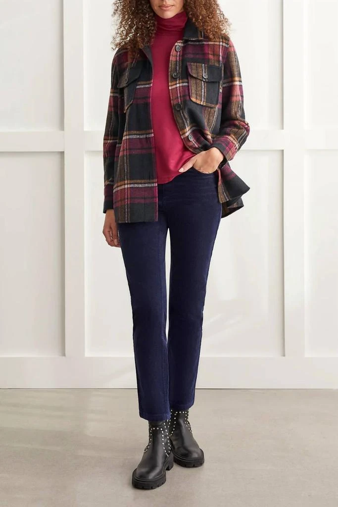 Tribal Tribal - Mid-Length Plaid Jacket