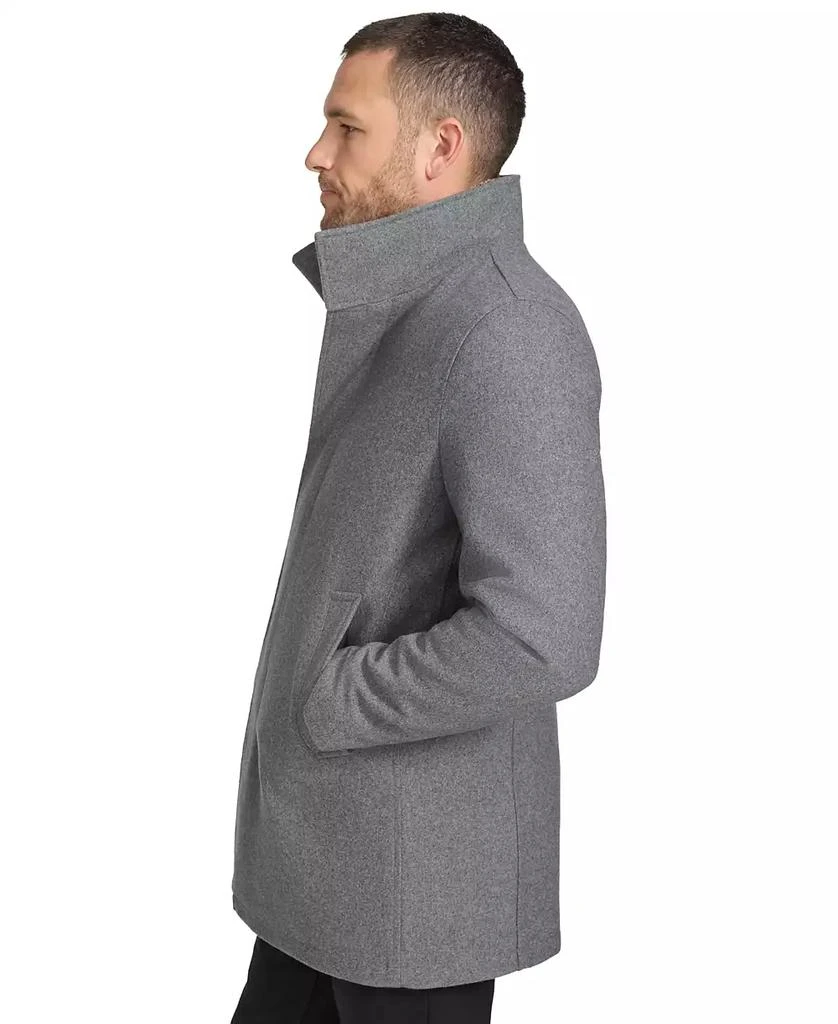 Calvin Klein Men's Urban Walker Coat with Detachable Faux Rabbit Fur at Interior Collar 5