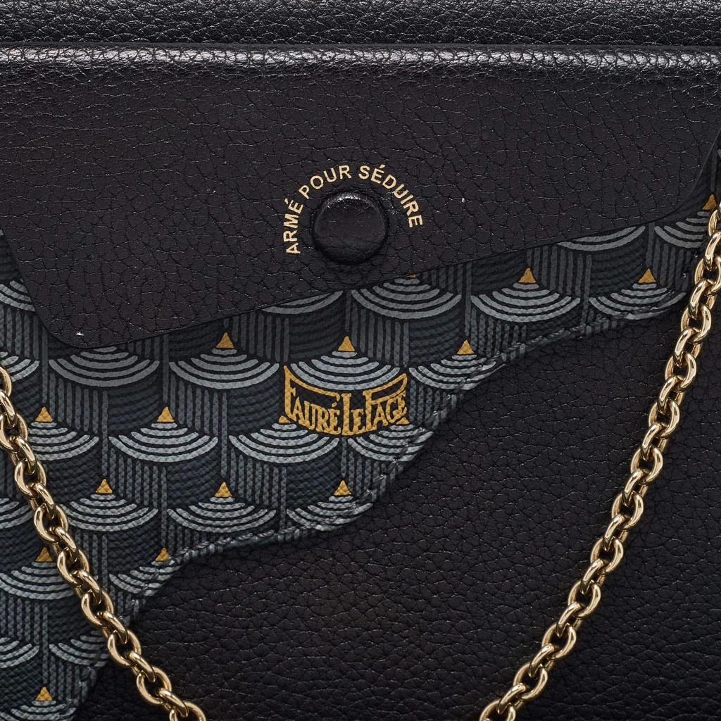 Faure Le Page Faure Le Page Black Coated Canvas and Leather Calibre 21 Top Handle Bag 5
