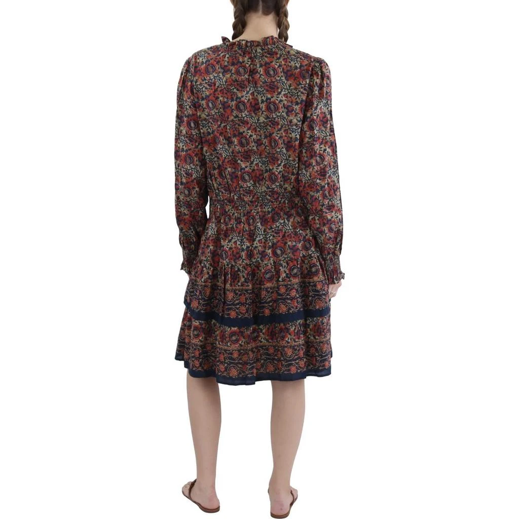 Ralph Lauren Womens Aztec Print Knee Length Babydoll Dress 2