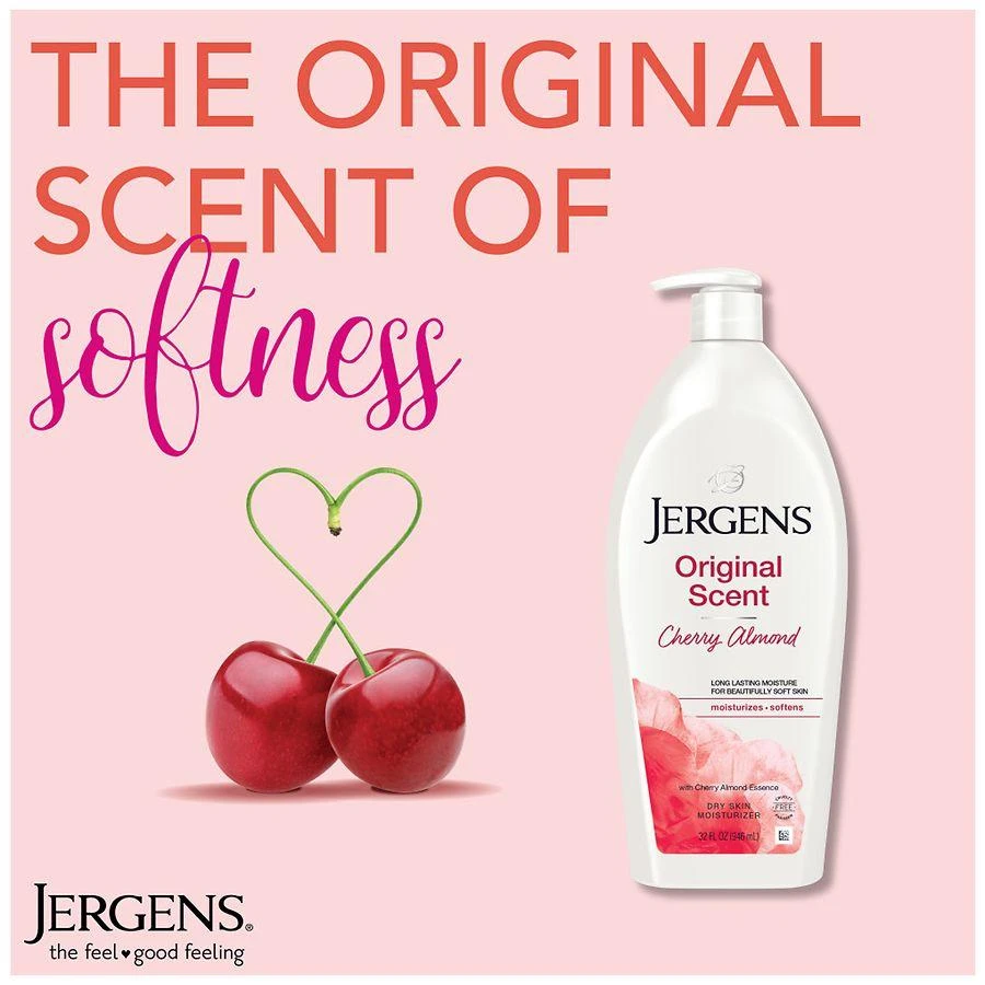 Jergens Dry Skin Moisturizer Body Lotion Cherry Almond 3
