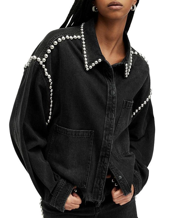ALL SAINTS Nicky Studded Shirt Jacket 7
