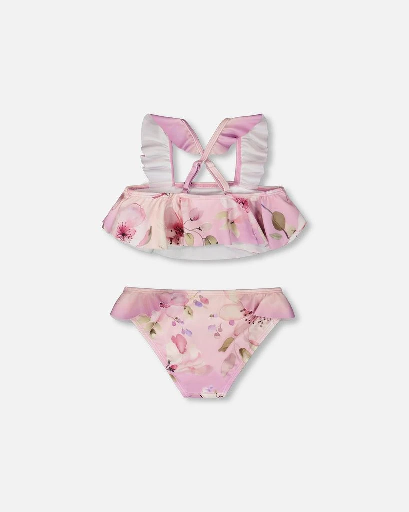 Deux par Deux Two-Piece Swimsuit Purple Flower Print 5