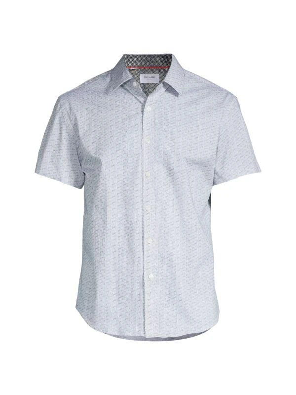 DUCHAMP LONDON Foulard Stretch-Twill Button-Down Shirt 3
