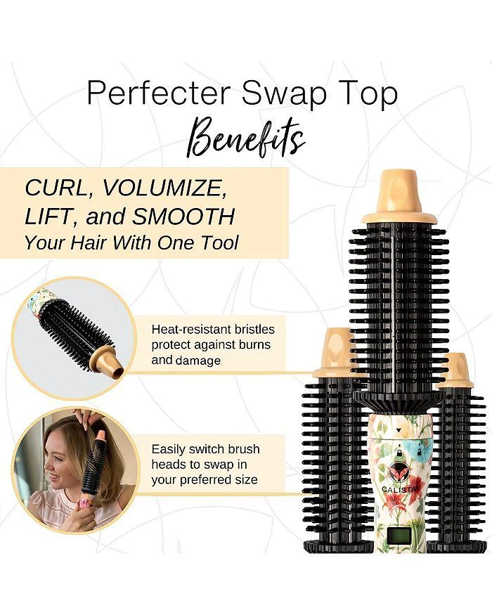 Calista Perfecter Pro Swap Top Heated Round Brush - Vintage Leopard 5