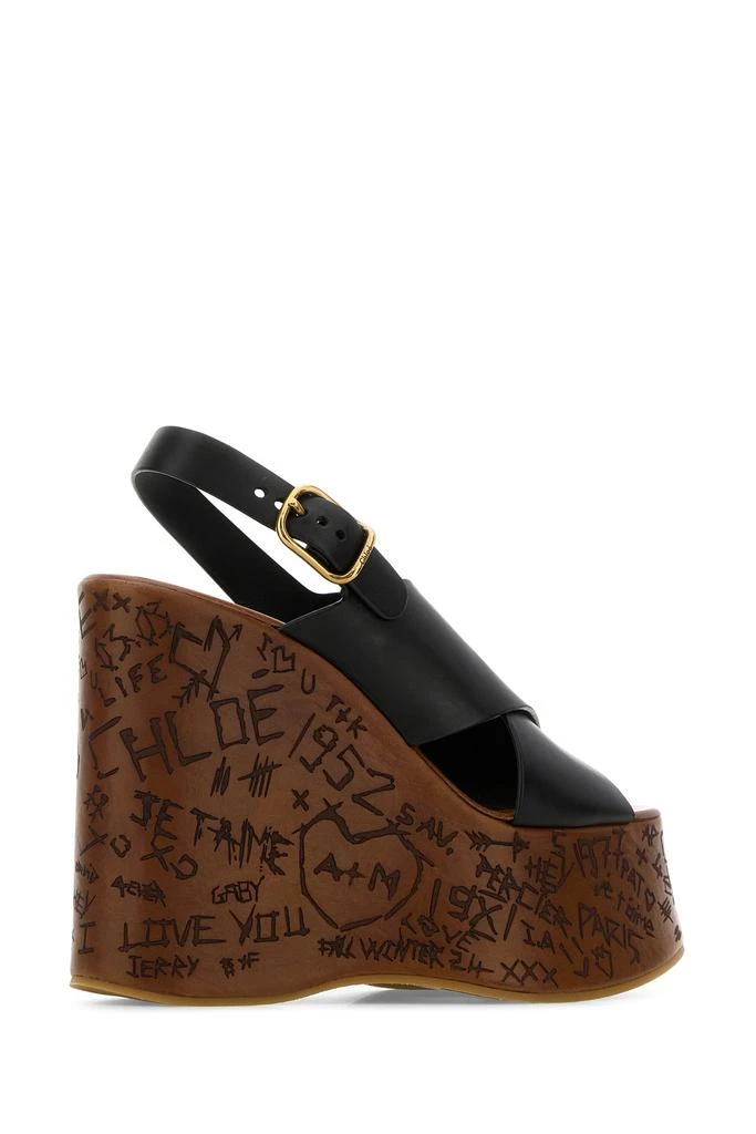 Chloé Black leather Maxime wedges 3