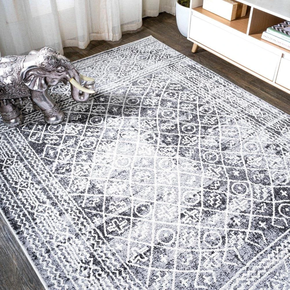 JONATHAN Y Iften Moroccan Geometric Distressed Area Rug 4