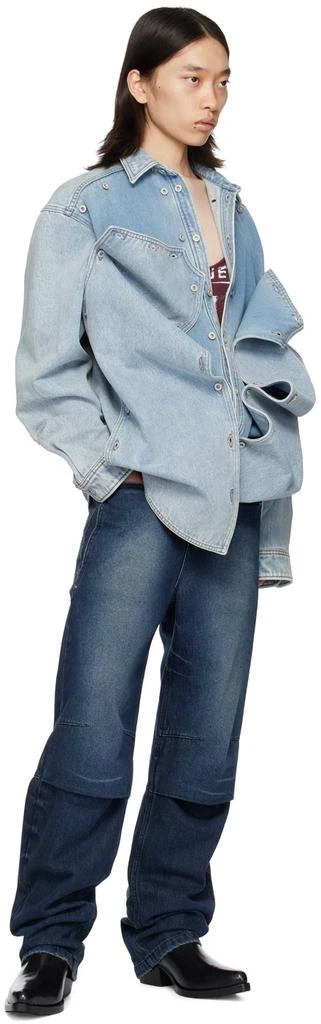 Y/Project Blue Snap Off Denim Shirt 4